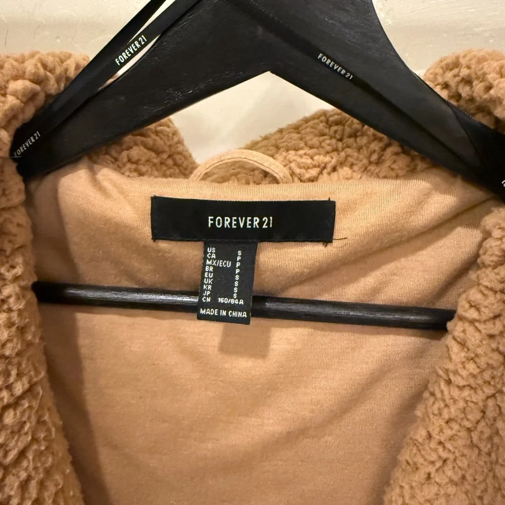 Forever 21 Warm Brown Teddy Jacket - Picture 3 of 3